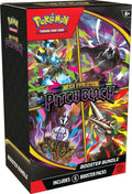 Sealed booster bundle box for Pokémon Pitch Black with dark-themed artwork shown on a plain background