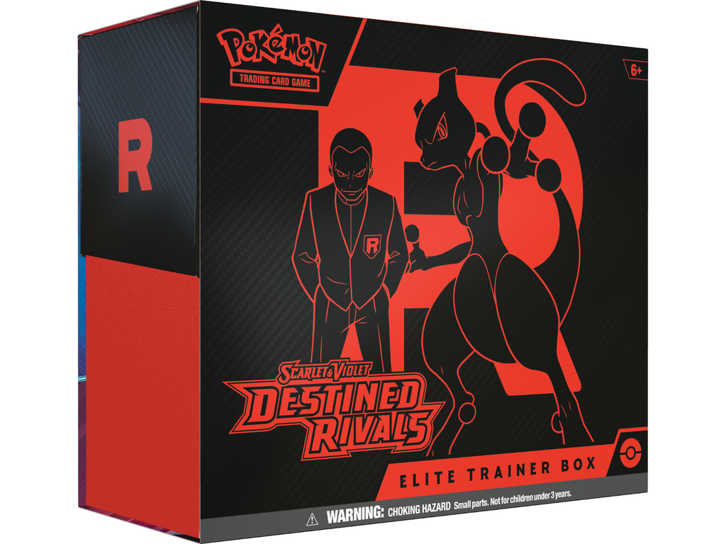 Collector's box set with game cards, booster packs, dice, and illustrated rulebook for Pokémon battles